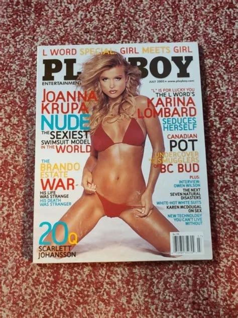 Vintage Playboy Magazine July Joanna Krupa Karina Lombard Nm
