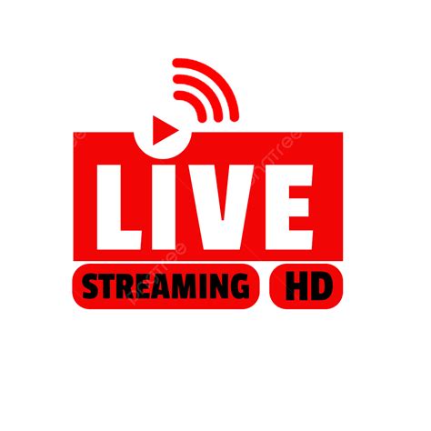 Online Live Streaming Icon Red Vector Illustration Live Streaming