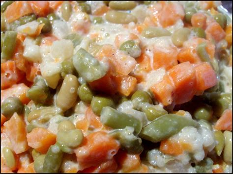 Macédoine de légumes is also a hot vegetable dish consisting of the same vegetables served with butter.2 prepared macédoine, a mixture of diced vegetables and often peas. Macédoine de légumes | Greta Garbure