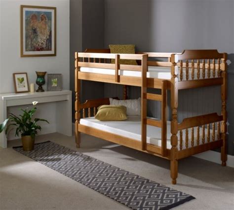 Colonial Honey Pine Wooden Bunk Bed Want Mattress