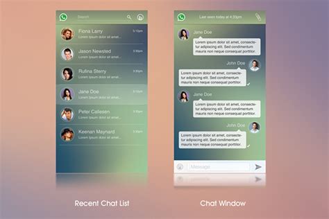 Whatsapp Layout Concept On Behance