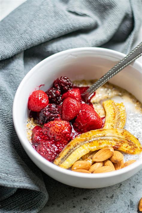 Caramelized Mixed Berry And Banana Oats Give Me A Fork