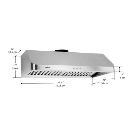 Uc Chef Led 36 In 600 Cfm Ducted Under Cabinet Range Hood — Ancona Home