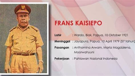 Frans Kaisiepo Pahlawan Nasional Yang Berjiwa Nasionalis Kaskus