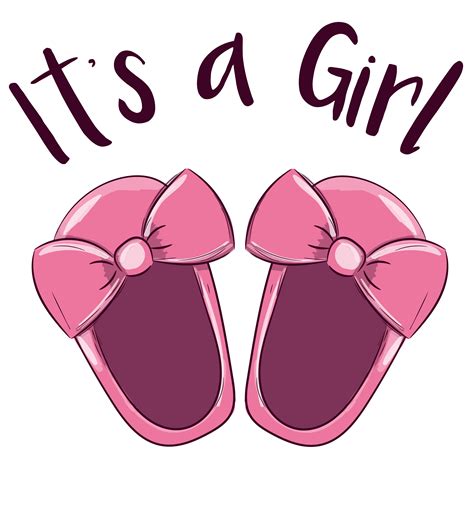 Its A Girl Sign Welcome Baby Card By Erikavectorika Thehungryjpeg