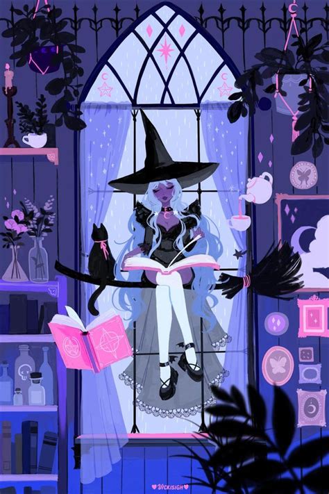Witch By Vickisigh Cute Art Witch Wallpaper Art Inspiration