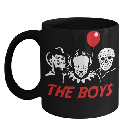 3 Boys Horror Coffee Mug Black Etsy