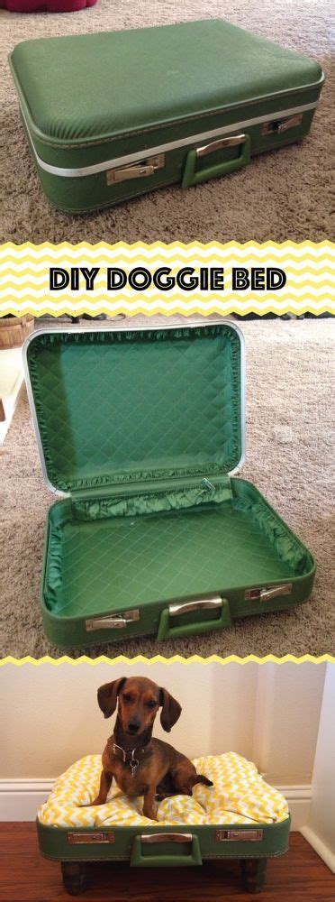 Diy Easy No Sew Dog Bed Idea Diy Dog Bed Dog Bed Furniture Suitcase
