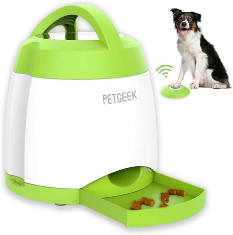 Petgeek Treat Dispenser Dog Toys Automatic Pet Feeder With Dual Power