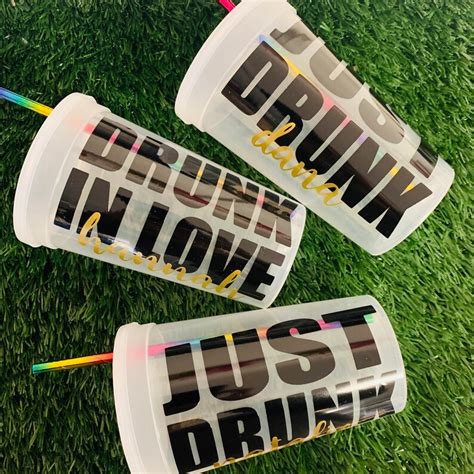 Drunk In Love Bachelorette Party Cups Customized Stadium Etsy