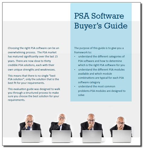 A+ certified professionals identify issues and problem solve more effectively than those without certification. PSA Software Buyer's Guide - Free Download