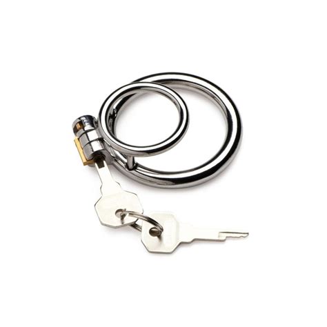 Master Series Locked Cock Stainless Steel Locking Cock And Ball Ring
