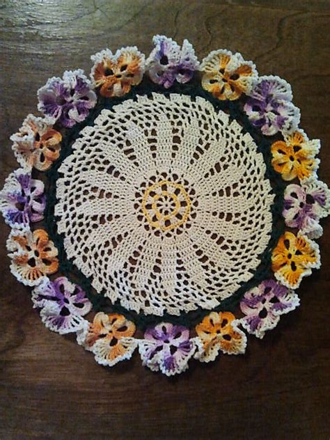 Ravelry Pansies Pansies Pansies Doily Pattern By American Thread Company