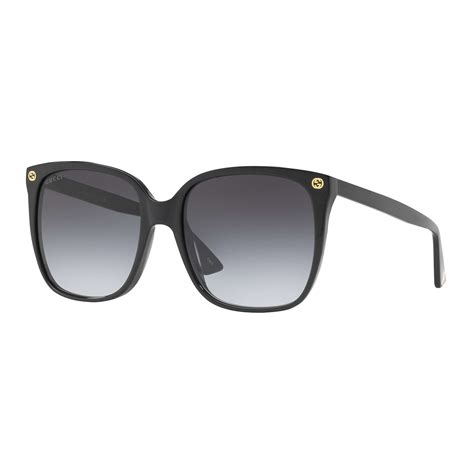 gucci gg0022s square sunglasses matte black grey gradient at john lewis and partners