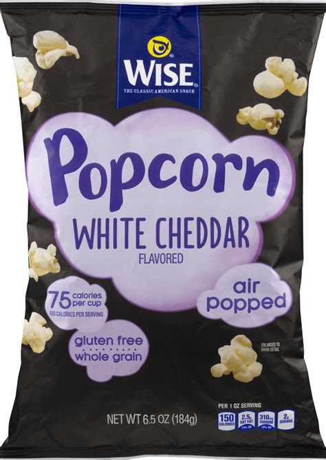 Wise Foods Air Popped White Cheddar Popcorn 65 Oz Bag 3 Bags
