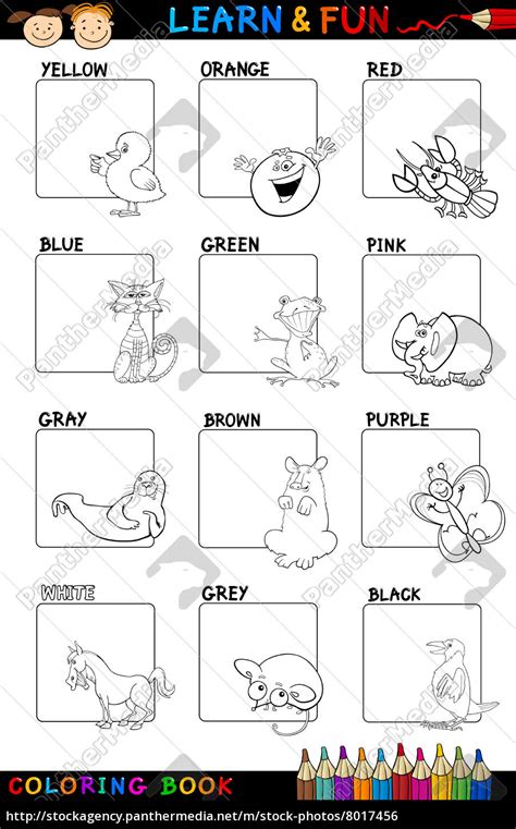 Primary Colors Cartoon Set For Coloring Lizenzfreies Foto 8017456