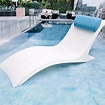 Outdoor Fiberglass Chaise Lounge Sun Loungers In Water Swimming Pool ...