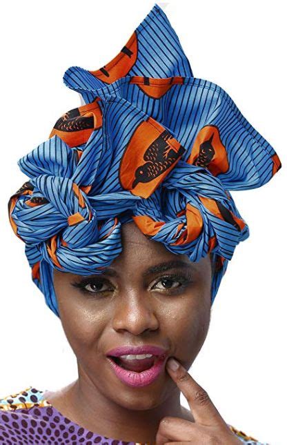 Shenbolen African Traditional Wax Print Head Wrap Headwrap Scarf Tieone Size Scarf Tying