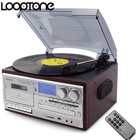 Looptone 3 Speed Vinyl Record Player Turntable W Cdandcassette Player Am