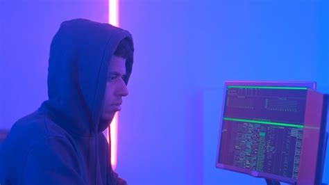 Premium Photo Profile View Of African Hacker In Hoodie Working In