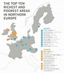 The top ten richest and poorest areas in northern Europe - Vivid Maps