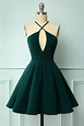 Green Halter Homecoming Dress | 1000 | Cute formal dresses, Green ...
