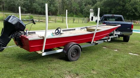 Custom Flat Bottom Stretched Jon Boat And Trailer Build