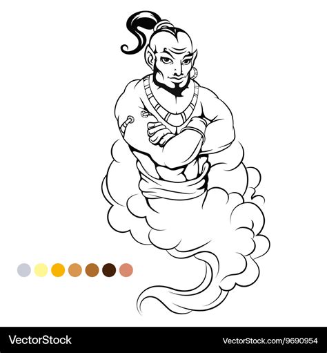 Genie Lamp Coloring Page