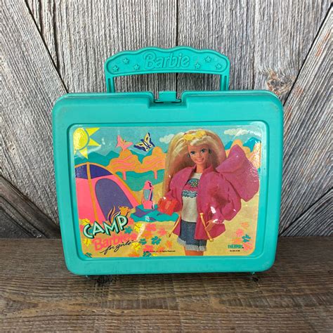 Barbie Lunch Box Camp Barbie For Girls Vintage 80s 90s Etsy