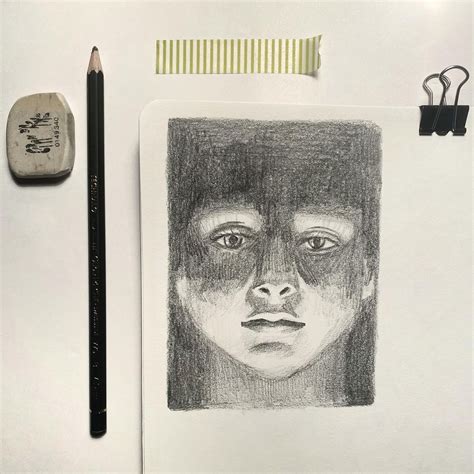 faeblas art on instagram “sketchbook entry no 21 portrait drawing portrait prncilportrait