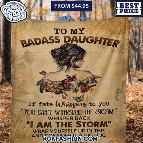 To My Badass Daughter If FATE Whispers To You I Am The Storm Blanket
