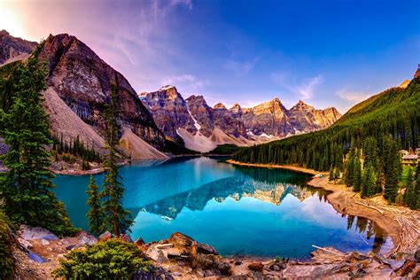 Moraine Lake Wallpaper Photo Galleries And Wallpapers Lake Sunset