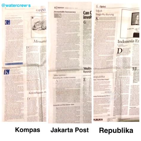 Kalimat merupakan bentuk bahasa yang diawali dan diakhiri kesenyapan bunyi, sehingga memiliki informasi yang lengkap. Rubrik Opini Pada Surat Kabar