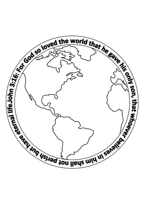 The verse john 3:16 is the most popular scripture in most christian communities. free printable template colouring craft john 3 verse 16 ...