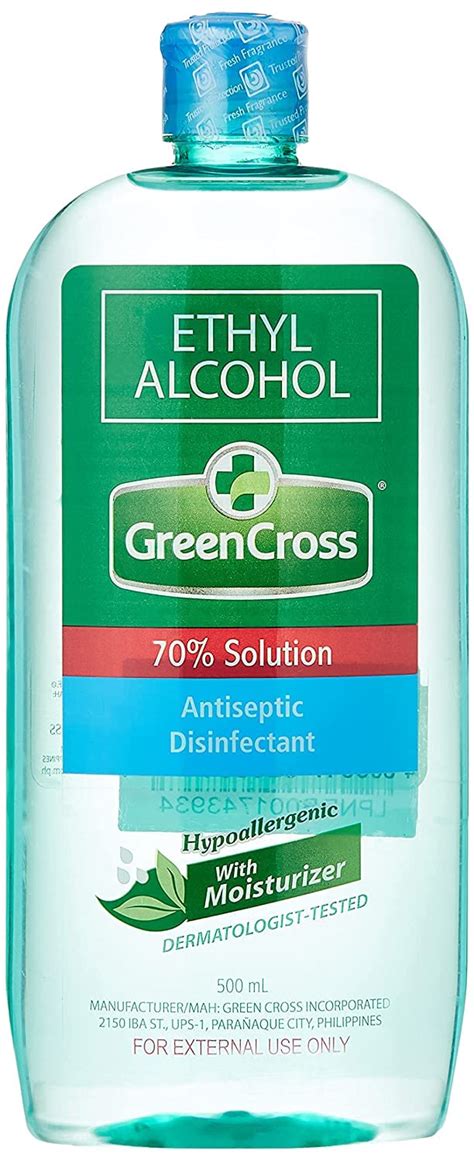 Buy Green Cross Ethyl Alcohol 70 Solution 500ml Online At Desertcartuae