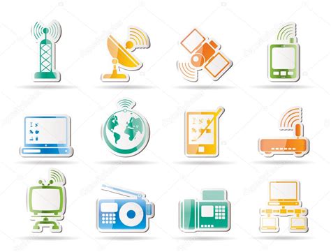 Communication And Technology Icons Stock Vector Image By ©stoyanh 5124967