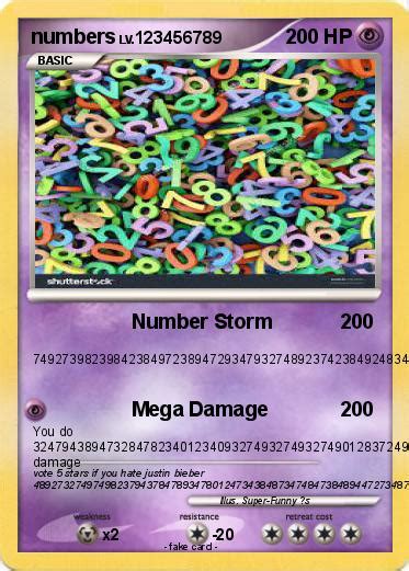 Pokémon Numbers Number Storm My Pokemon Card