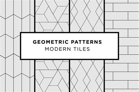 Geometric Patterns Modern Tiles Illustrator Graphics Creative Market