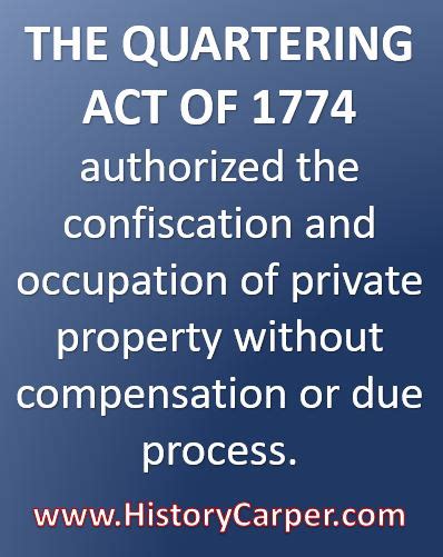 The Quartering Act Of 1774 The History Carper
