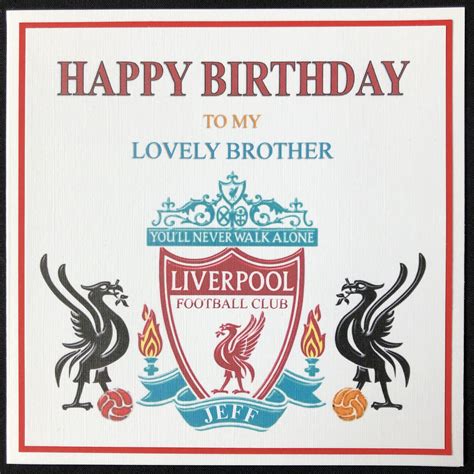 Liverpool Fc Birthday Card Birthday Card Template Birthday Cards