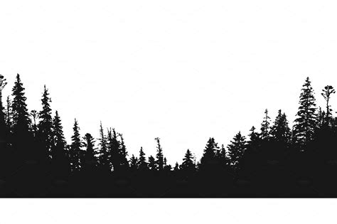 Forest Silhouette Backdrop Pre Designed Illustrator Graphics