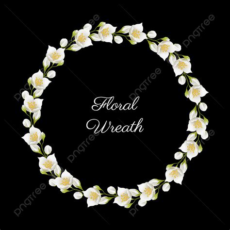 Gambar Bingkai Lingkaran Bunga Melati Yang Indah Floral Bunga