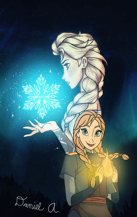 Elsa And Anna Fire And Ice By Thepunisher24 On Deviantart