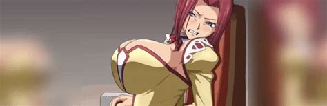 kouzuki kallen code geass massive soft bouncing breasts breasts huge breasts red hair