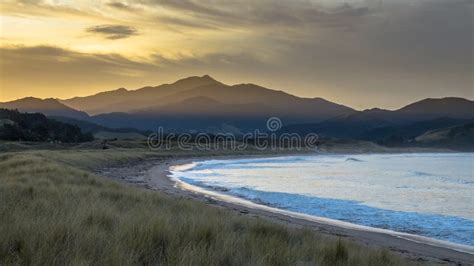 Beautiful Waikawau Bay Sunset New Zealand Stock Photo Image Of Nature