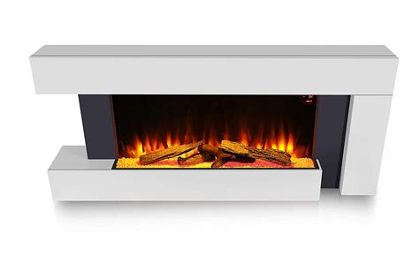 Buy Marco Paul Modern 32 Wall Ed White Electric Fireplace Led Flame