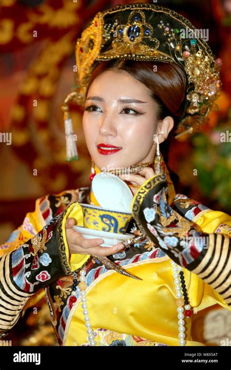A Member Of South Korean Girl Group Swing Girls Dressed In A Traditional Chinese Royal Costume