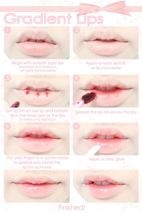 Rinnieriot Korean Ulzzang Gradient Lips Tutorial Gyaru Makeup