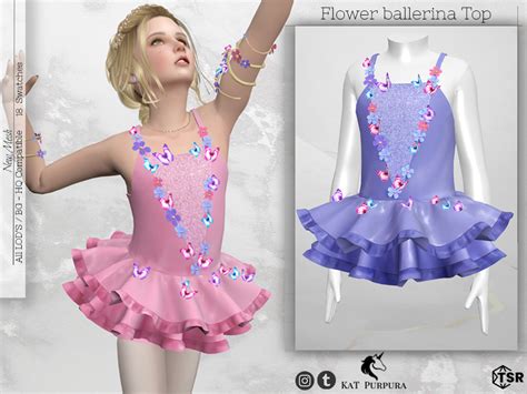 The Sims Resource Flower Ballerina Top