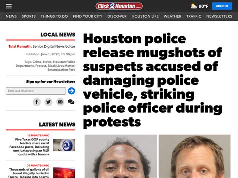 Houston Police Release Mugshots Of Suspects Accused Of Damaging Police Vehicle Striking Police
